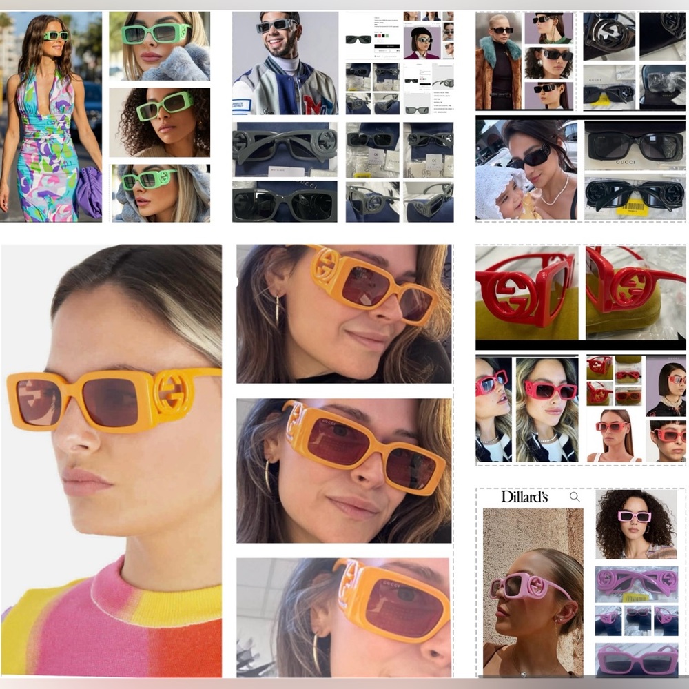 GUCCI’S MAXI BOLD “GG” LOGO IN STAND OUT BRIGHT ORANGE , AS SEEN ON MANY CELEBS